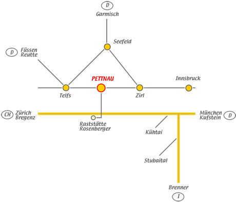 Skizze Anfahrtsplan